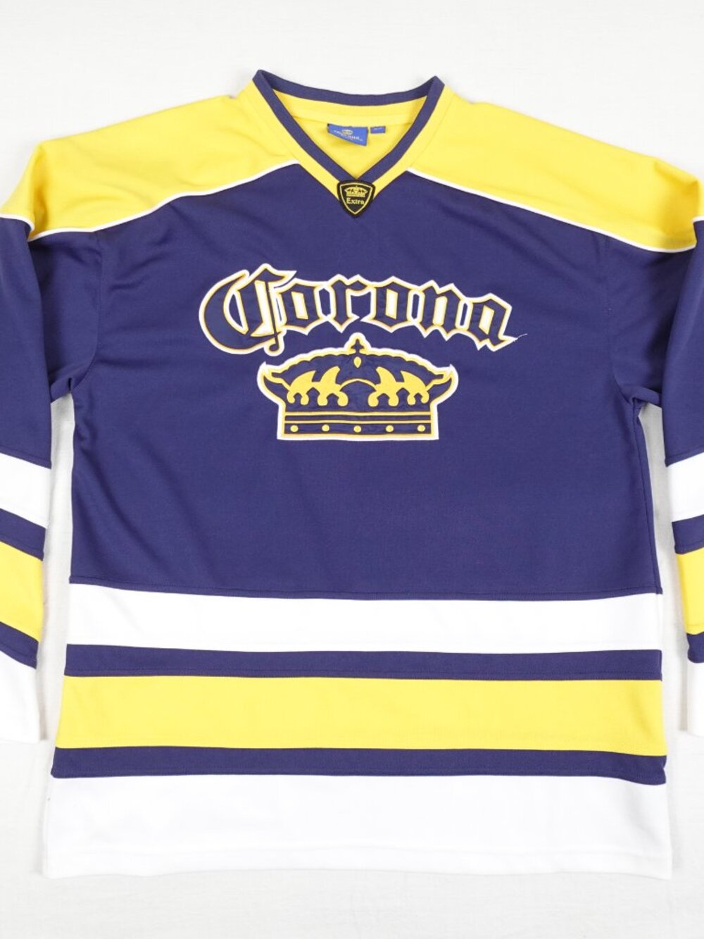 Vintage Corona Extra Hockey Jersey Men's Medium Stitched Sewn Mexican Beer Shirt